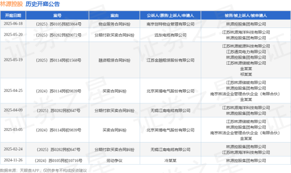 诚信双赢 林源控股作为被告/被上诉人的1起涉及物业服务合同纠纷的诉讼将于2025年6月18日开庭