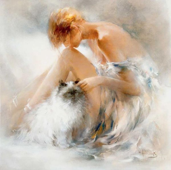 聚赢盘 好柔美的色彩，威廉·海恩莱茨的人物画作